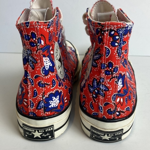 Converse Chuck 70 High 'Paisley Habanero Red' Floral Sz 9 Elevated Basic Casual - Picture 9 of 16